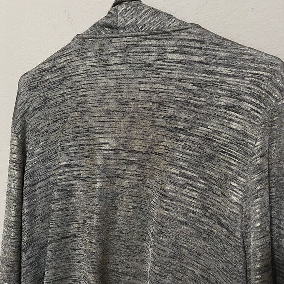 Joan Vass Gold Metallic Cardigan Womens Open Front Knit Plus Size XL - Picture 8 of 8
